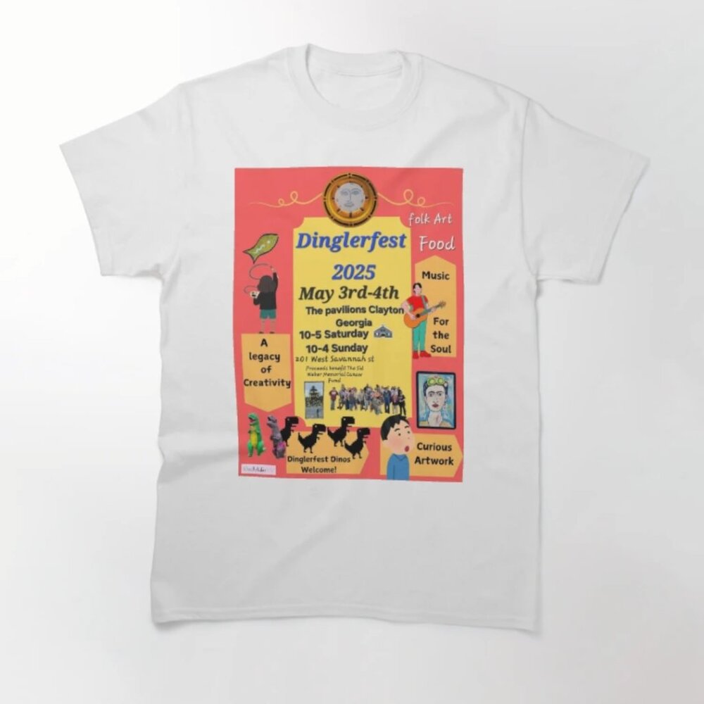 Dinglerfest 2025 poster by Charlie Dingler and C.C.L.L. studios T-Shirt